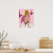 Poster Bianca in Pink & Burgundy (Cuisine)