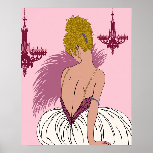 Poster Bianca in Pink & Burgundy (Devant)