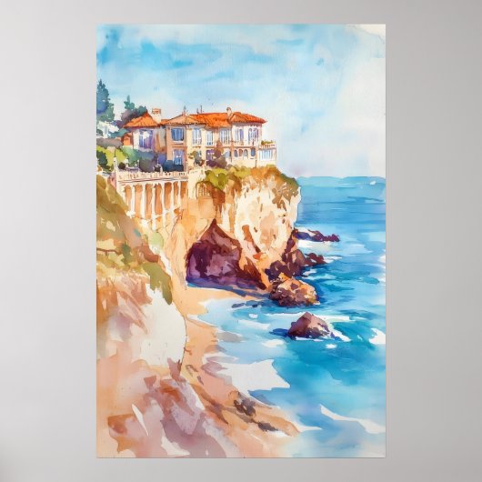 Poster Biarritz Aquarelle 1 (Devant)