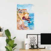 Poster Biarritz Aquarelle 1 (Bureau à domicile)