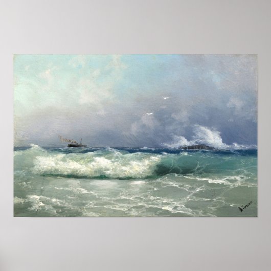 Poster Biarritz, Ivan Konstantinovich Aivazovsky (Devant)