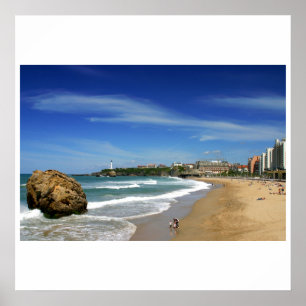 Poster biarritz la grande plage