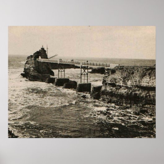 Poster Biarritz Pont et Rocher (Devant)