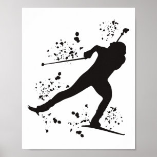 Poster Biathlète Biathlon de ski nordique 8