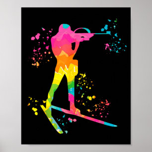 Poster Biathlète ski nordique biathlon