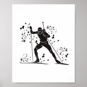 Poster Biathlete Ski nordique Biathlon T-shirt_3.png