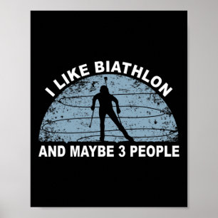 Poster Biathlon Biathlet Ski Sports d'hiver