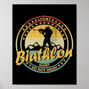 Poster Biathlon Biathlet Ski Sports d'hiver