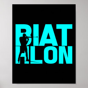 Poster Biathlon Biathlète Ski Tir Pour Hommes Femmes K