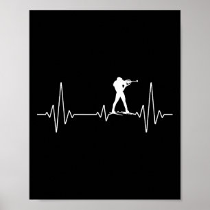 Poster Biathlon Heartbeat Biathlon Design hiver