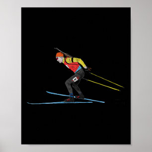 Poster Biathlon Nordic Nordic Sports d'hiver nordique