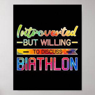 Poster Biathlon Présentation Sport Athlète Ski Rifle S