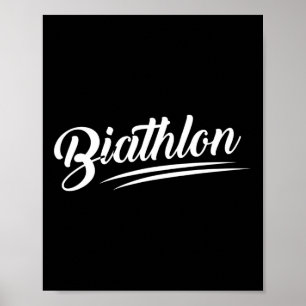 Poster Biathlon Ski Biathlète tir