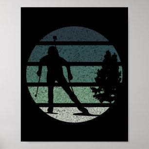 Poster Biathlon Ski Hiver Sports Rétro Vintage 1