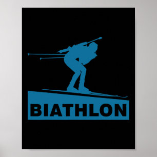 Poster Biathlon Ski Ski Sports d'hiver Ski de fond