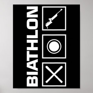 Poster Biathlon Ski Ski Sports d'hiver Ski de fond