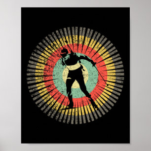 Poster Biathlon vintage Retro les années 70 Cadeau Biathl