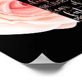 Poster Bible chrétienne vers proverbes 31:25 Fleur Rose (Coin)