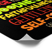Poster Bible Chrétienne Verse Fruit De L'Esprit (Coin)