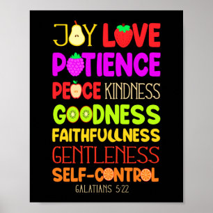 Poster Bible Chrétienne Verse Fruit De L'Esprit