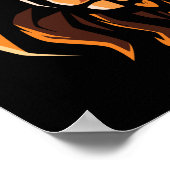 Poster Bible chrétienne Verse Joshua 1:9 Lion (Coin)