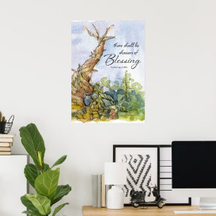 Poster Bible Écriture Ézéchiel Pin Bristlecone Arbre Art