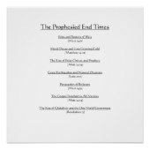 Poster BIBLE : Les temps de fin (Devant)