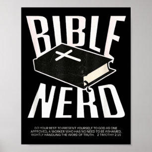 Poster Bible nerd théologie chrétienne étudiant Saint-Esp