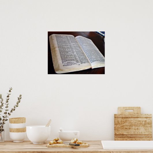 Poster Bible ouverte (Cuisine)