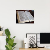 Poster Bible ouverte (Bureau à domicile)