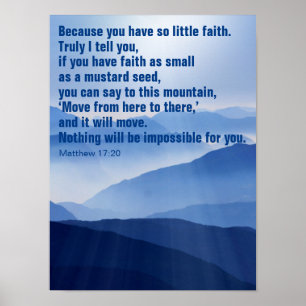 Poster Bible personnalisé verset inspirant de foi
