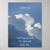 Poster Bible Scripture Psalm 23:4 Fear No Evil... (Devant)