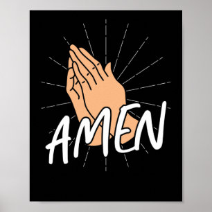 Poster Bible Verse Amen Dieu