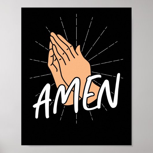 Poster Bible Verse Amen Dieu (Devant)