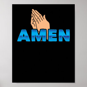Poster Bible Verse Amen Dieu