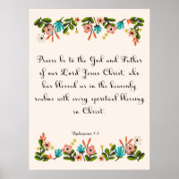 Bible Verse Art - Ephésiens 1:3