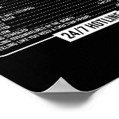 Poster Bible Verse Bible Numéro d'urgence Dieu (Coin)