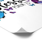 Poster Bible Verse Bienheureux Psaume 23 Papillon (Coin)