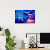 Poster Bible Verse Écriture chrétienne Citation biblique (Bureau à domicile)