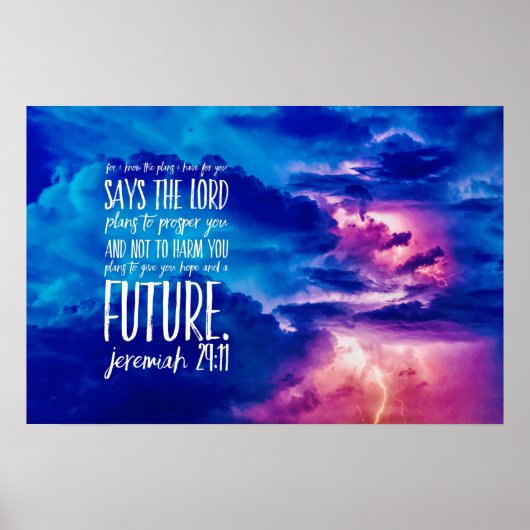 Poster Bible Verse Écriture chrétienne Citation biblique (Devant)