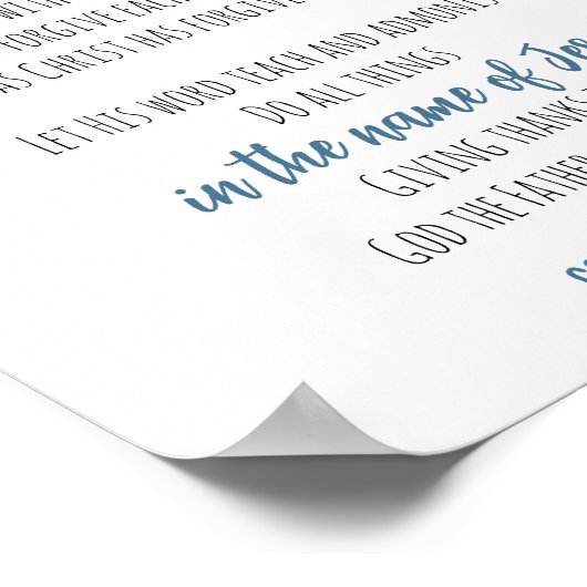 Poster Bible Verse Écriture Mur Art Image de Dieu (Coin)