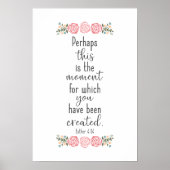 Poster Bible Verse - Esther 4:14 (Devant)