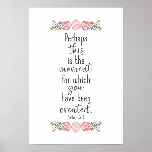 Poster Bible Verse - Esther 4:14 (Devant)