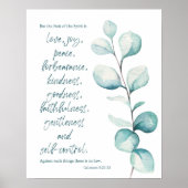 Poster Bible verse Galates Écriture feuille (Devant)