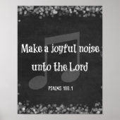 Poster Bible Verse: Make a Joyful Noise (Devant)