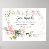 Poster Bible Verse Mur Art, 1 Thessaloniciens 5:18 (Devant)