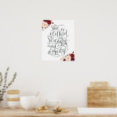 Poster Bible verse mur art proverbes 31:25 calligraphie v (Cuisine)