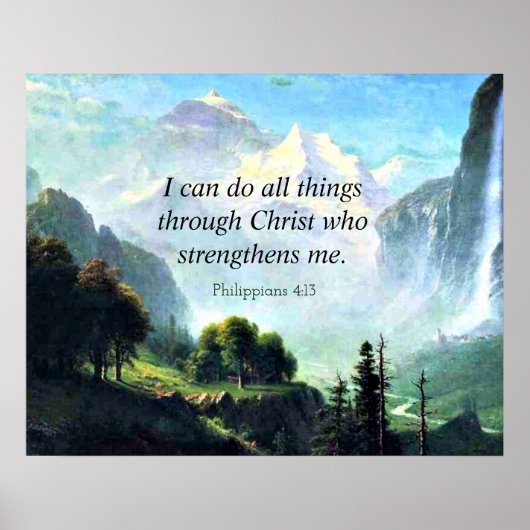 Poster Bible verse, Phil 4:13, I can do all things... (Devant)