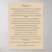 Poster Bible Verse Print, Psaume 91 (Devant)
