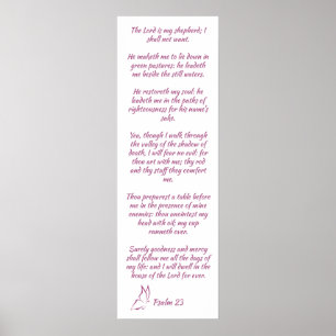 Poster Bible Verse Psalm 23 The Lord is My Shepherd